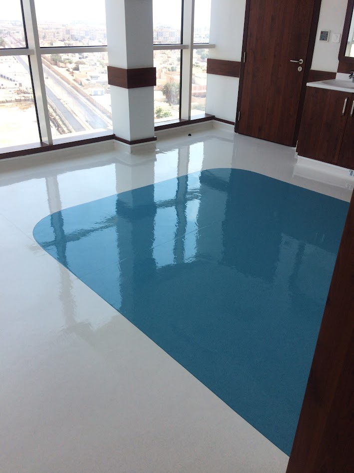 Hospital flooring finish
